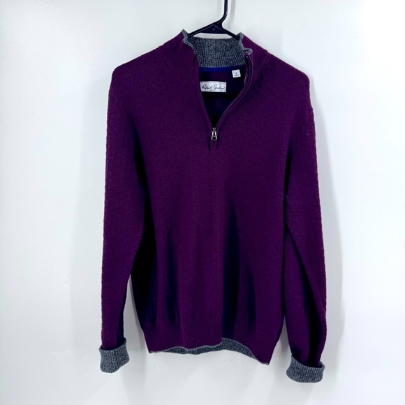 Robert Graham 1/4 Zip Longsleeve Sweater - Picture 1 of 8